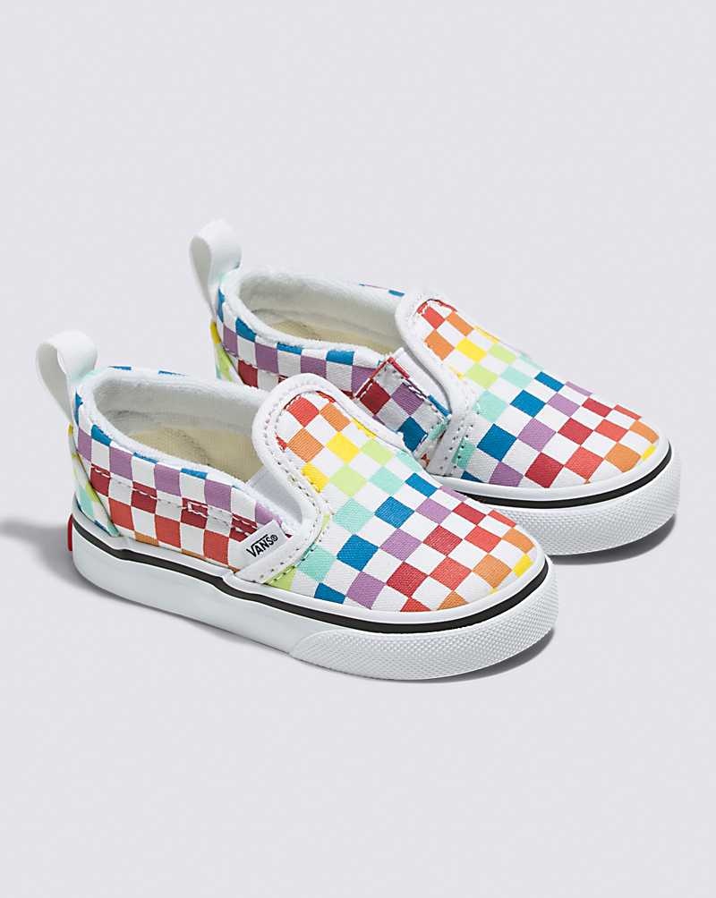 Vans Yürümeye Başlayan Slip-On V Checkerboard Ayakkabı Çocuk Renkli | Türkiye GHJ789461