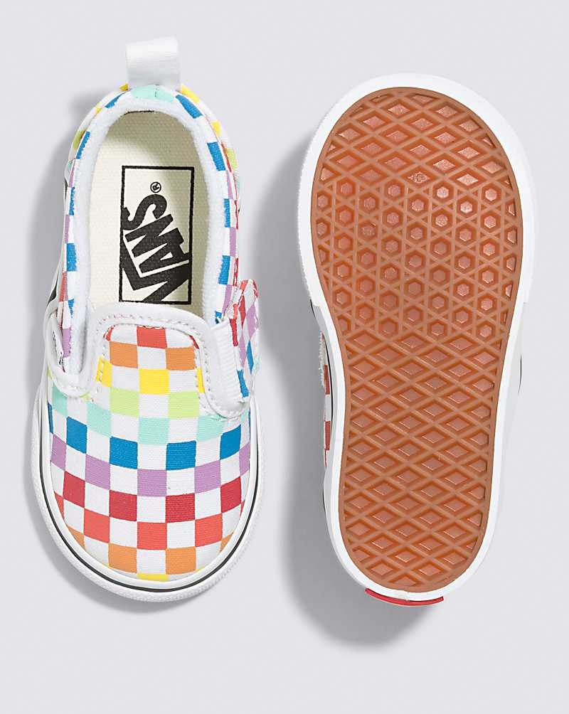 Vans Yürümeye Başlayan Slip-On V Checkerboard Ayakkabı Çocuk Renkli | Türkiye GHJ789461