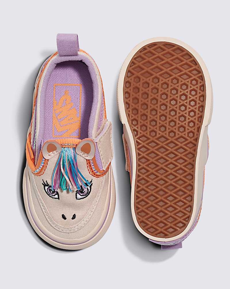 Vans Yürümeye Başlayan Slip-On V Cyber Horse Ayakkabı Çocuk Pembe | Türkiye JYI617580