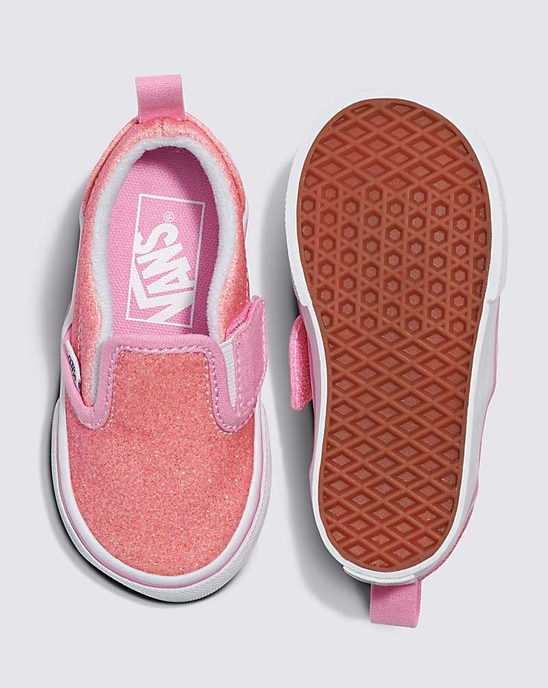 Vans Yürümeye Başlayan Slip-On V Glitter Ayakkabı Çocuk Pembe | Türkiye GCA453169