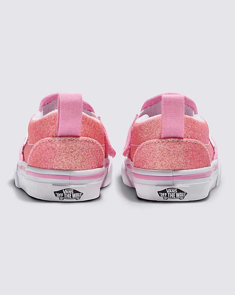 Vans Yürümeye Başlayan Slip-On V Glitter Ayakkabı Çocuk Pembe | Türkiye GCA453169