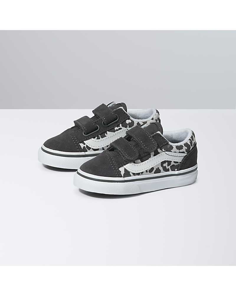 Vans Yürümeye Başlayan Snow Leopard Old Skool V Ayakkabı Çocuk Gri | Türkiye REI563182